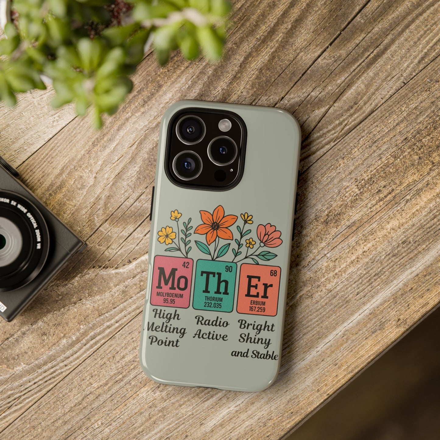 Aesthetic Floral 'Mama' Tough iPhone Case – Cute, Funny & Cool Protective Cover for Moms