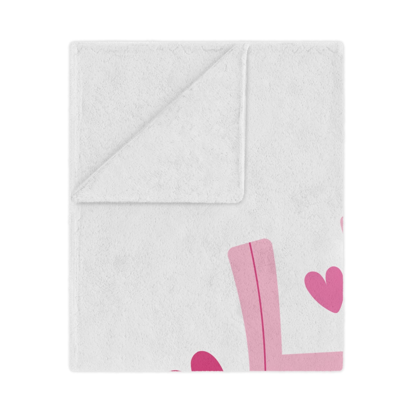 Love with Flying Heart Printed Minky Blanket for Valentine Day Gift