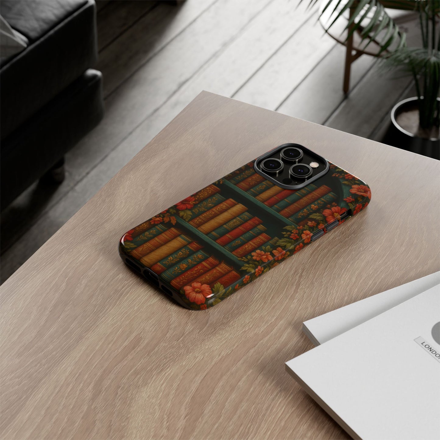 Phone Case - Bookshelf Vintage Book Lover's iPhone & Samsung Cover