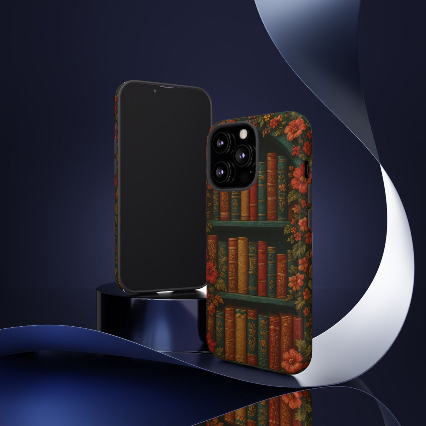 Phone Case - Bookshelf Vintage Book Lover's iPhone & Samsung Cover