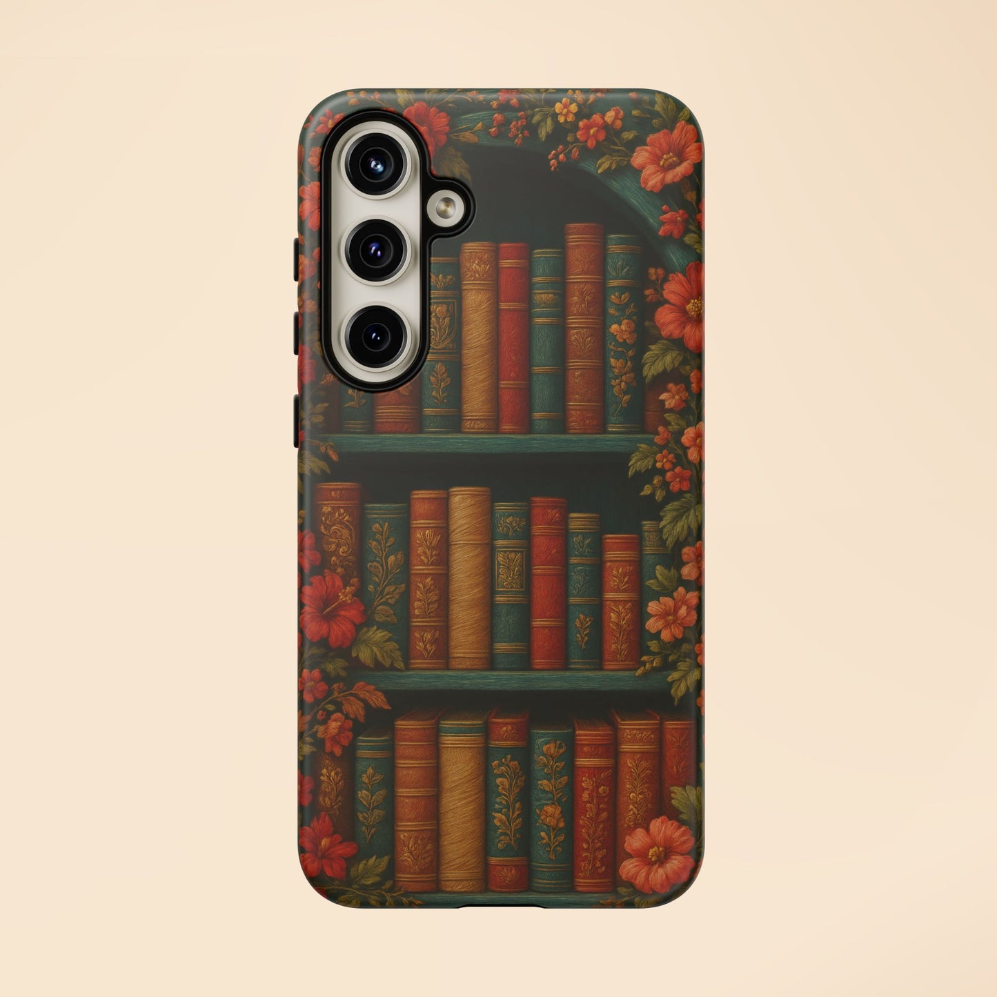 Phone Case - Bookshelf Vintage Book Lover's iPhone & Samsung Cover
