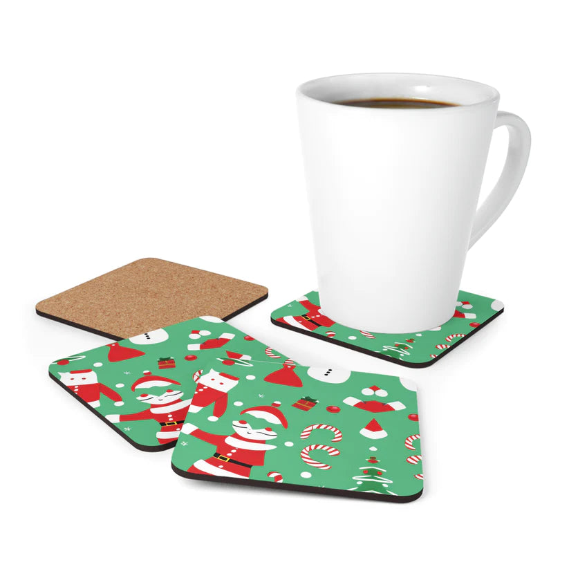 Christmas Corkwood Coaster Set