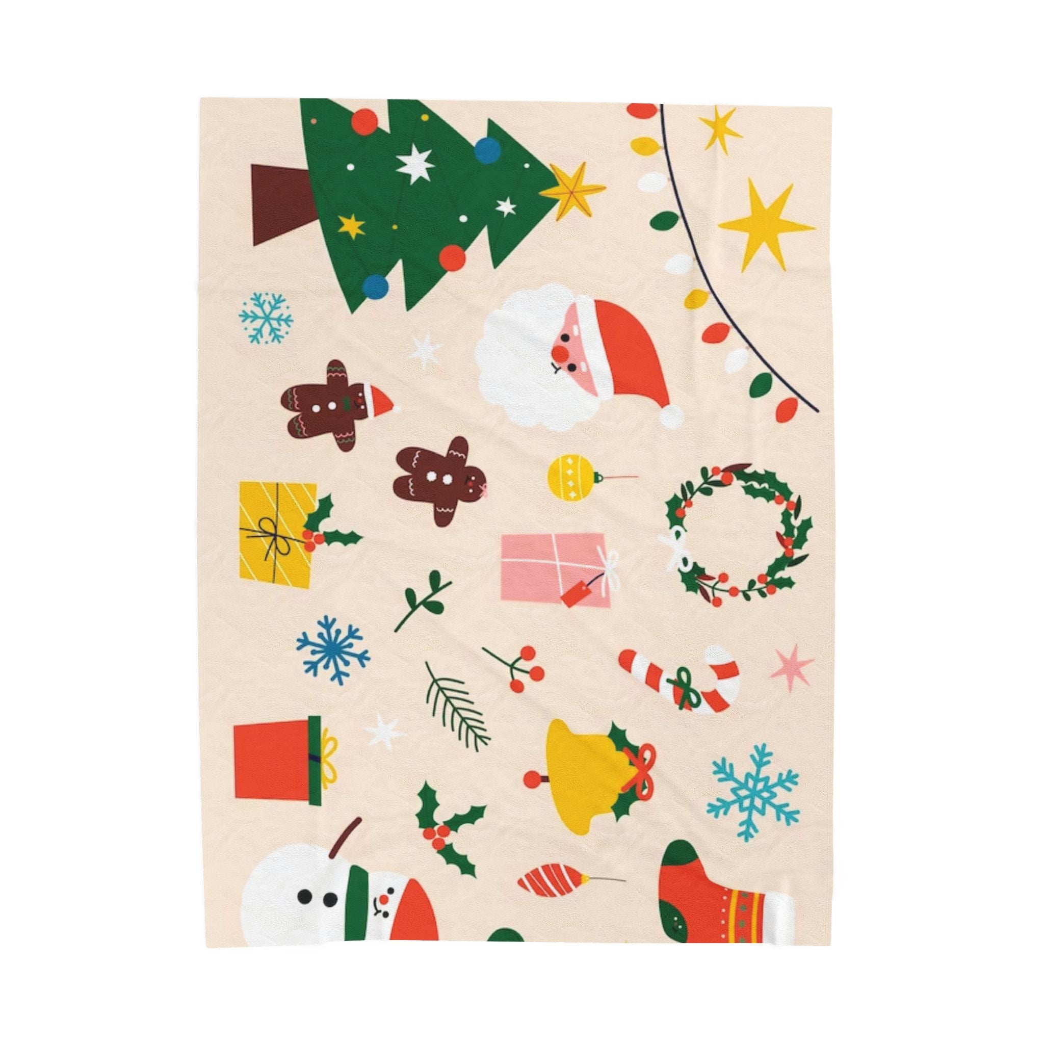 Christmas Velveteen Plush Blanket – Soft & Festive Holiday Throw