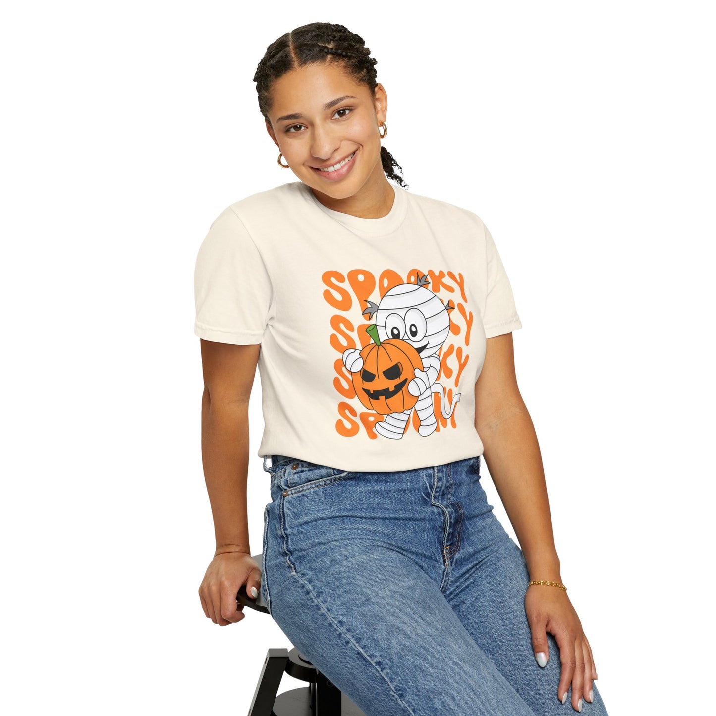 Wrapped & Ready Tee – Mummy Mischief with Pumpkin POP