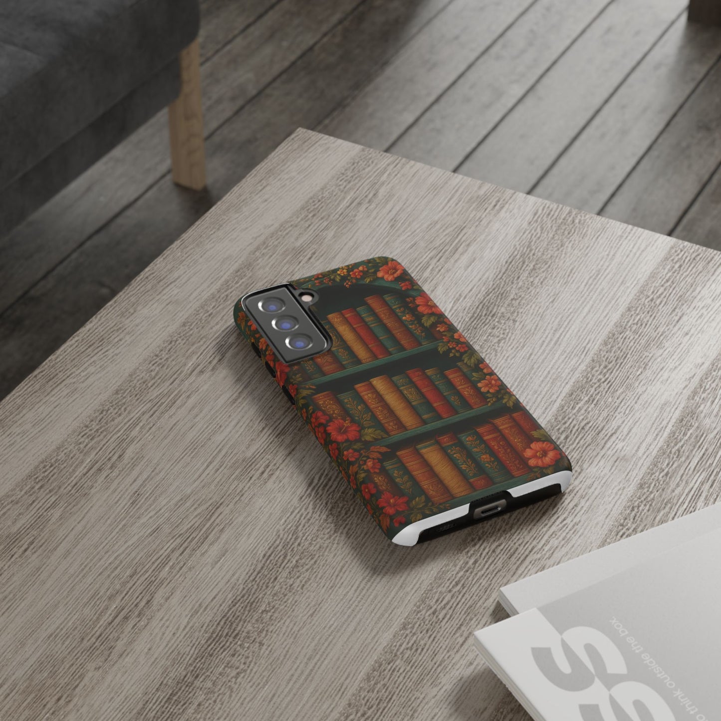 Phone Case - Bookshelf Vintage Book Lover's iPhone & Samsung Cover