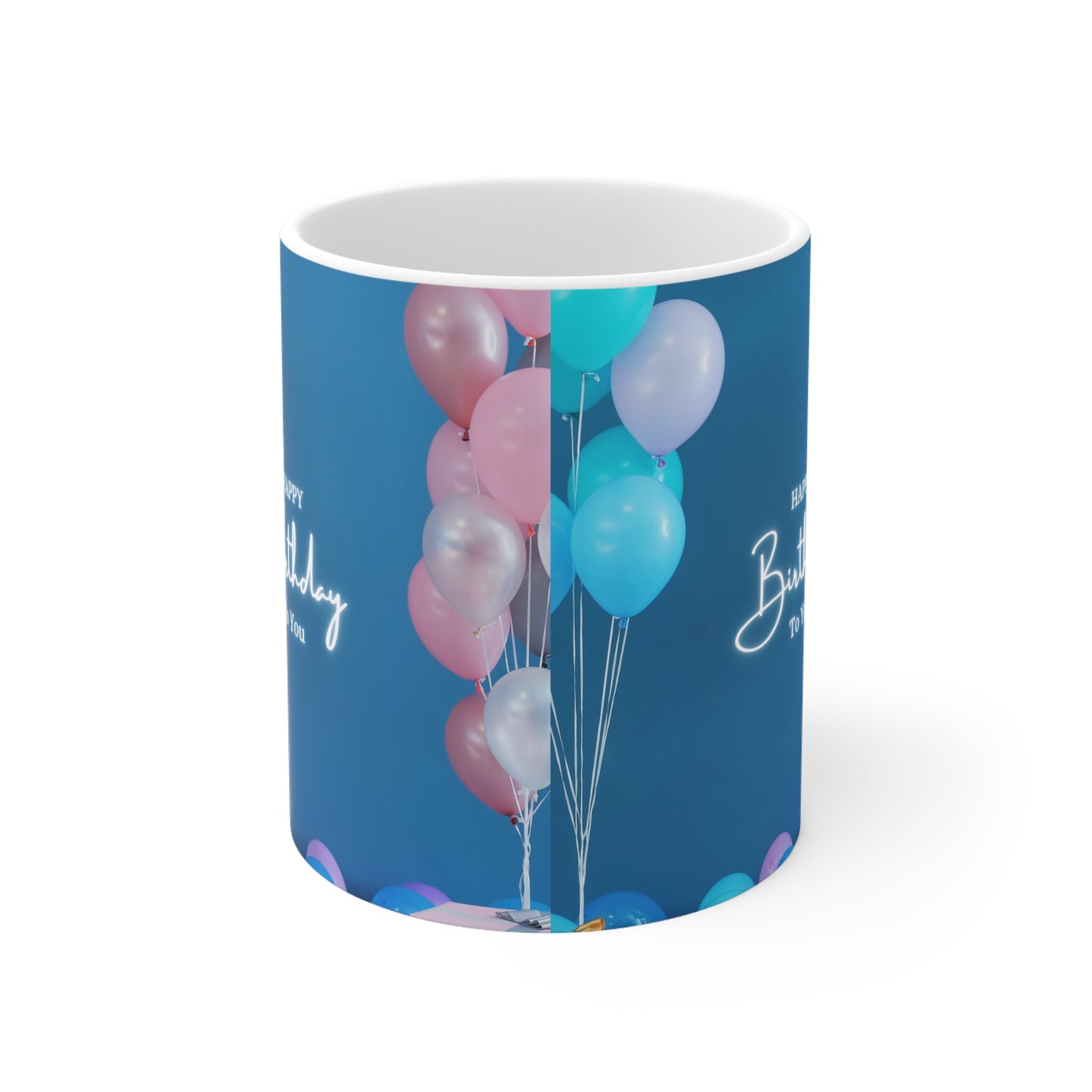 Happy Birthday to You Mugs for Him & Her, Blue