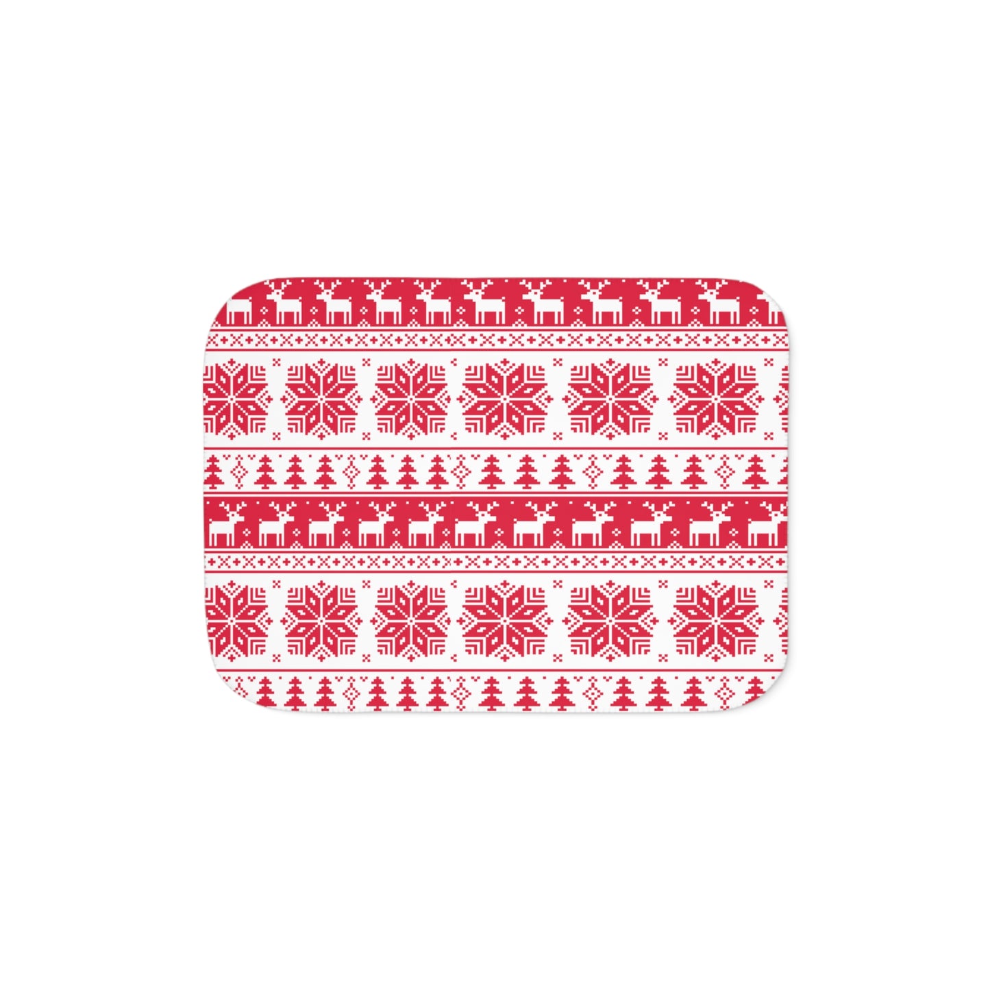 Red Christmas Sherpa Blankets