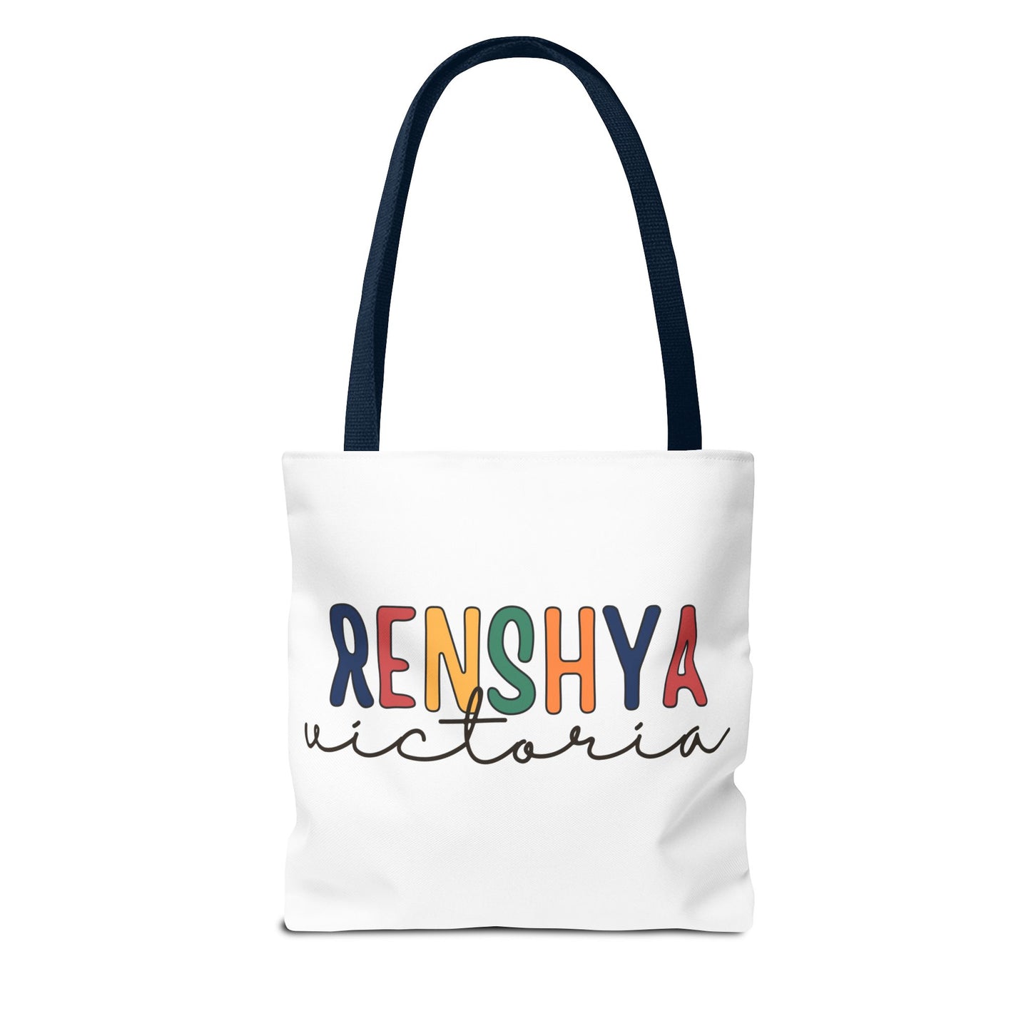 Personalized Name Tote Bag – Colorful Custom Design with Script Font