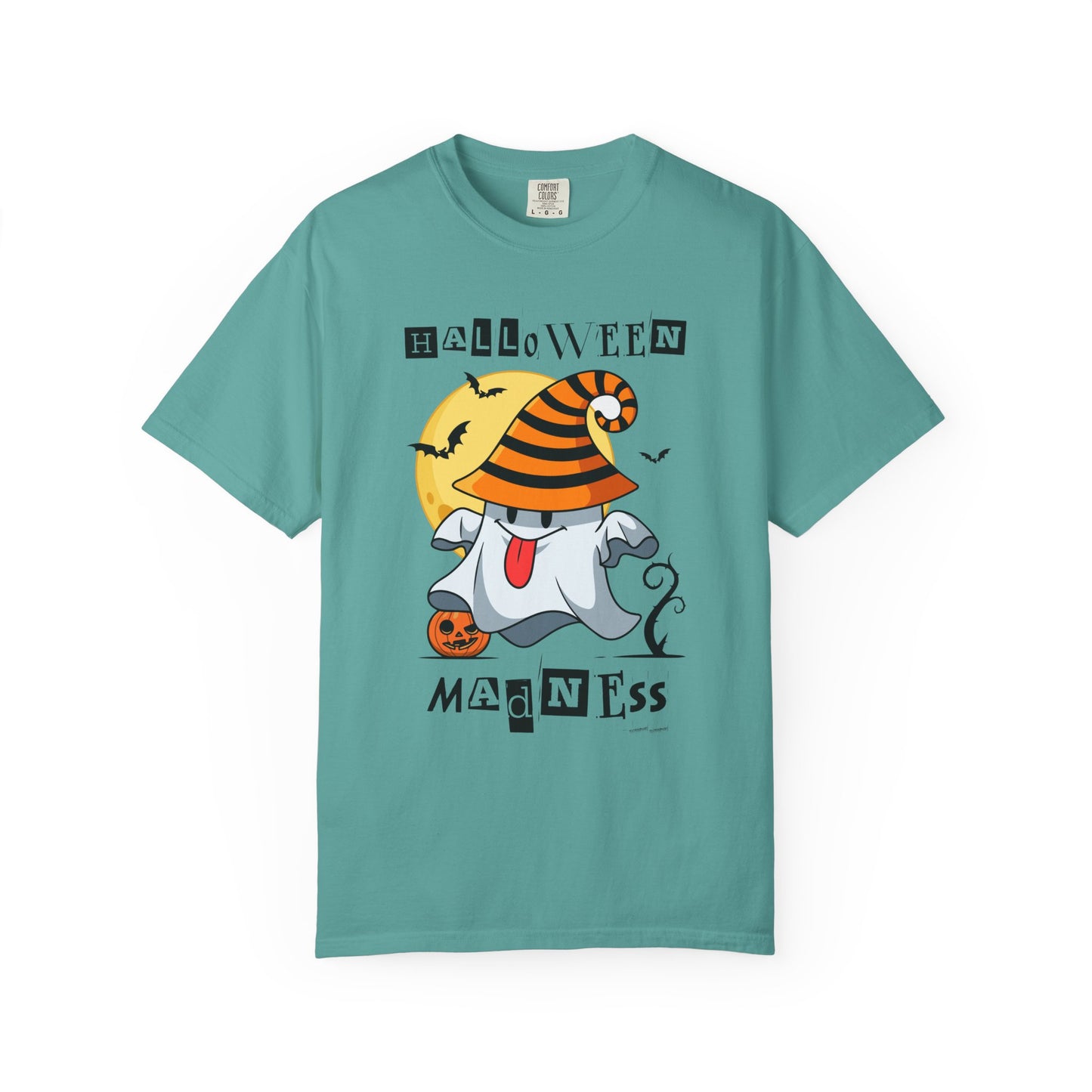 Halloween Madness Tee – Ghostly Grins Under Witchy Skies!