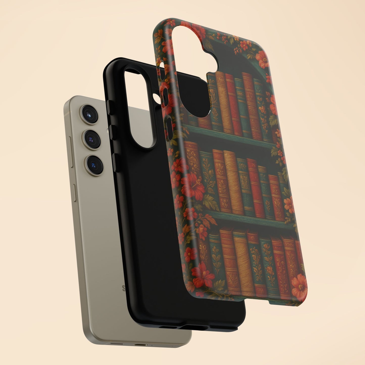 Phone Case - Bookshelf Vintage Book Lover's iPhone & Samsung Cover