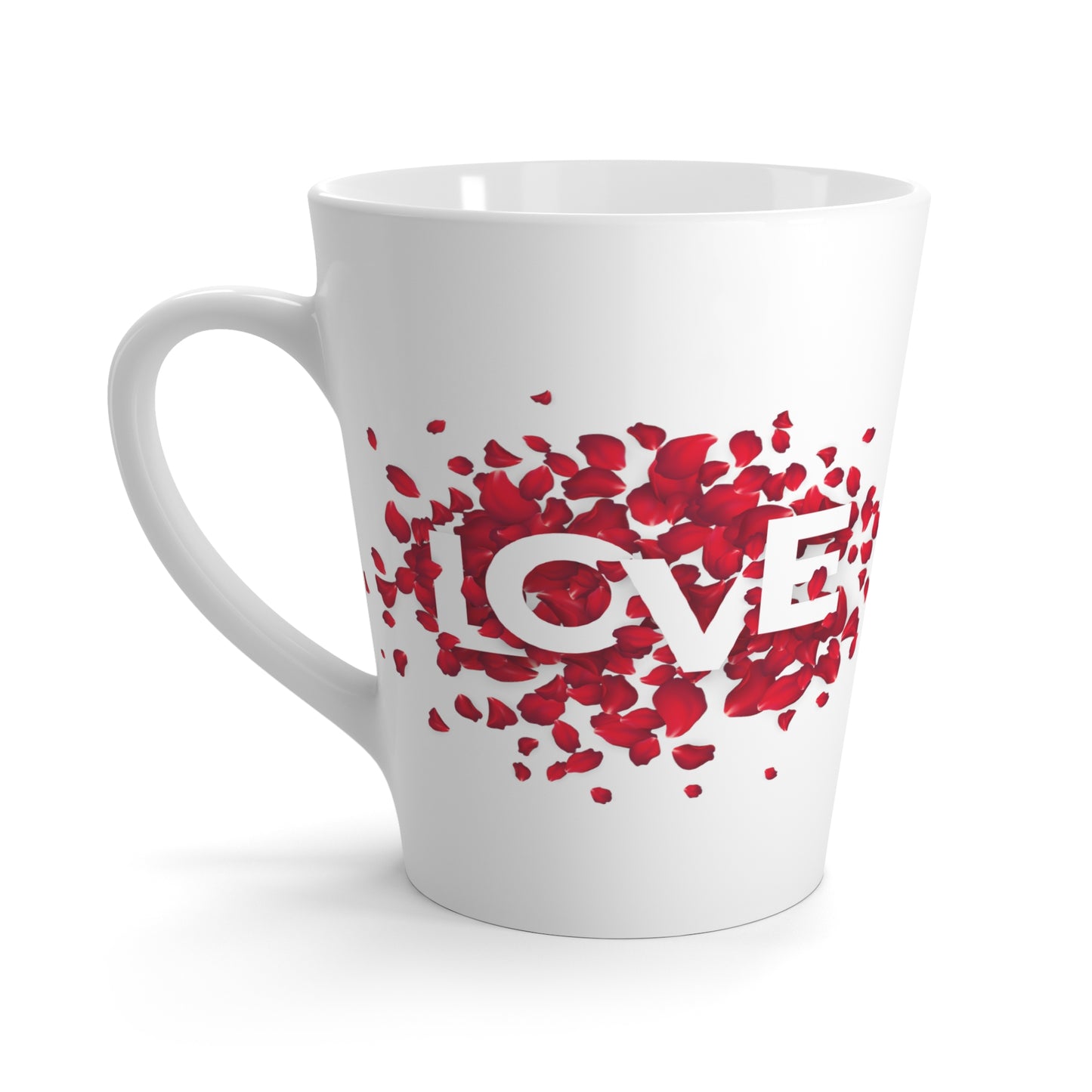Love with Flower Latte Mug for Valentine's Day, 12oz