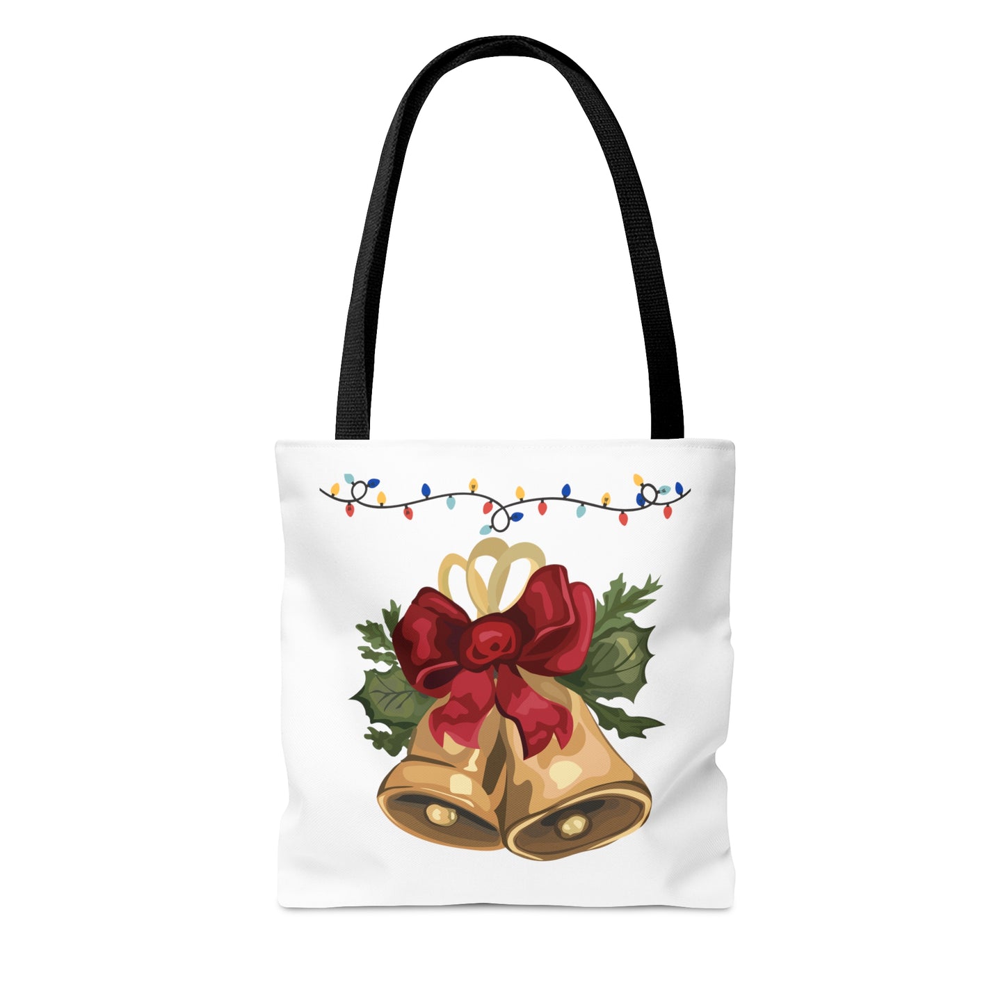 Merry Christmas Printed Tote Bags, in Green