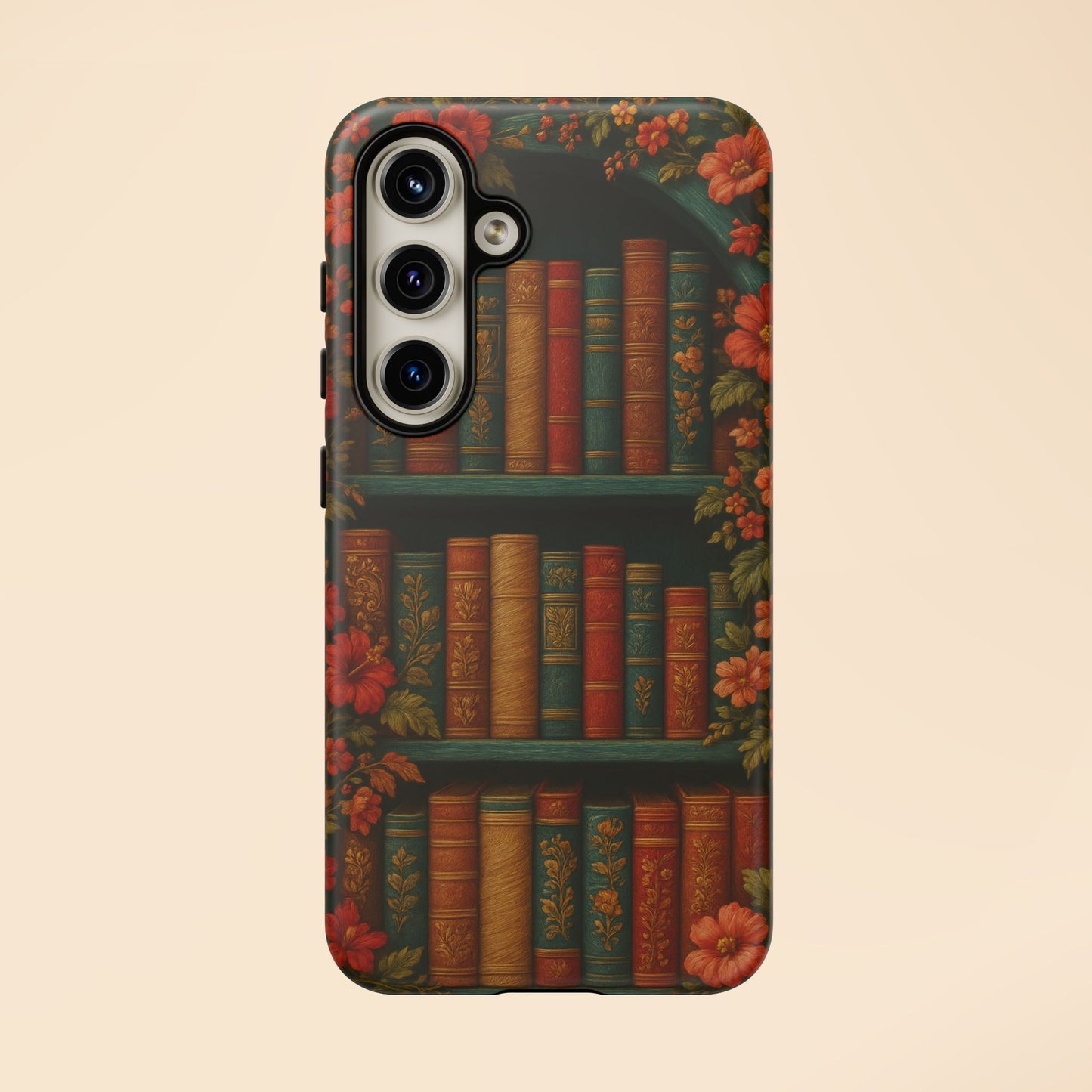 Phone Case - Bookshelf Vintage Book Lover's iPhone & Samsung Cover