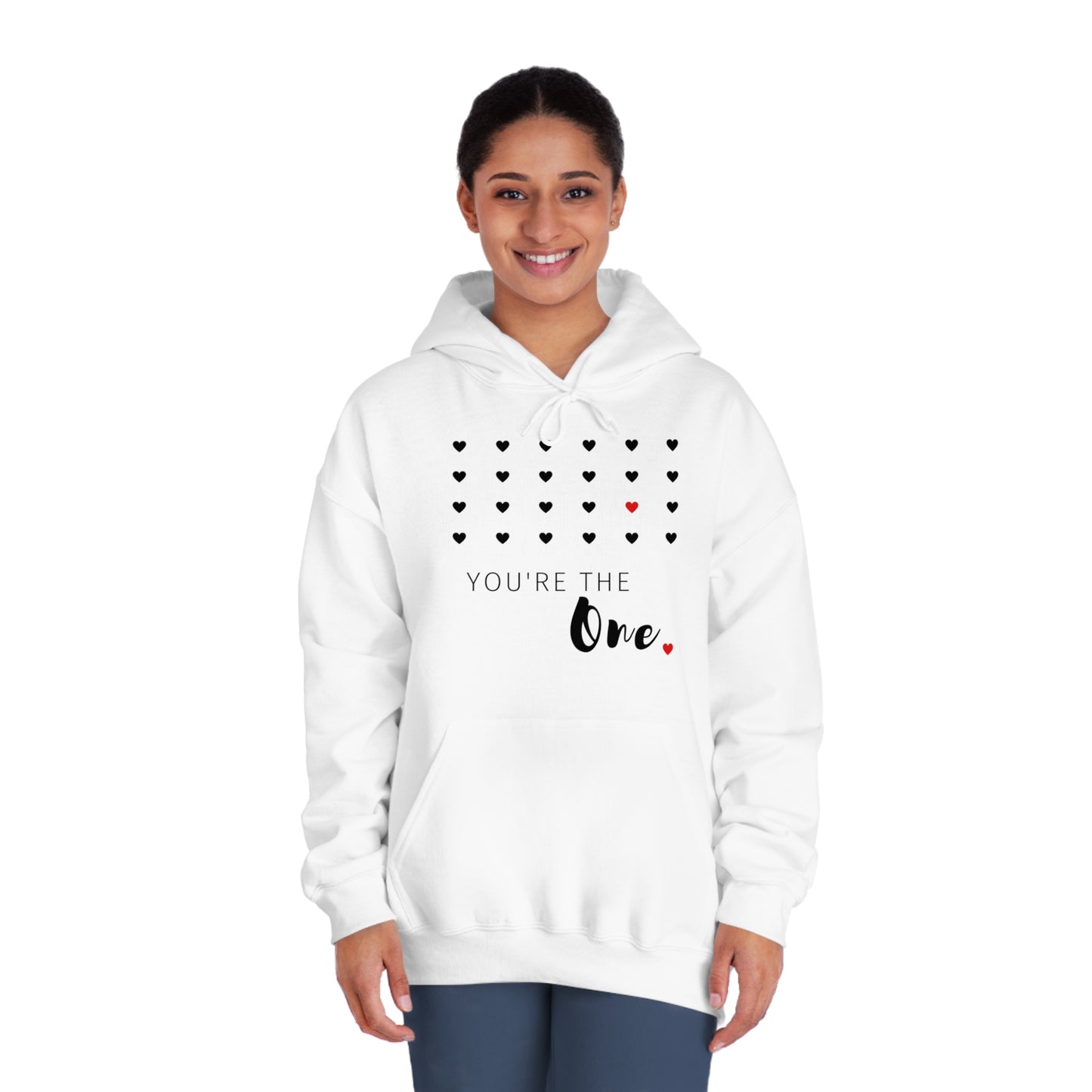 You are the one, Valentine Unisex DryBlend® Hooded Sweatshirt, Valentine Gift