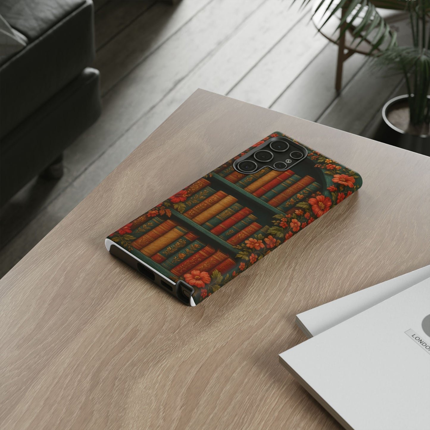 Phone Case - Bookshelf Vintage Book Lover's iPhone & Samsung Cover