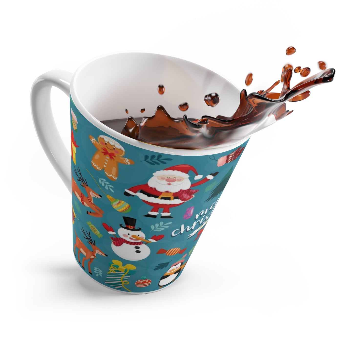 Christmas Latte Mug – 12oz Festive Ceramic Coffee Cup