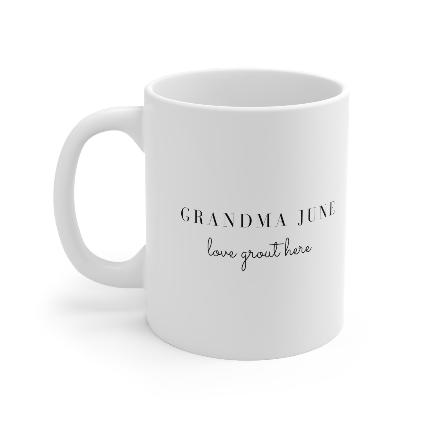 Grandma June Customise Birthday Ceramic Mug 11oz, White