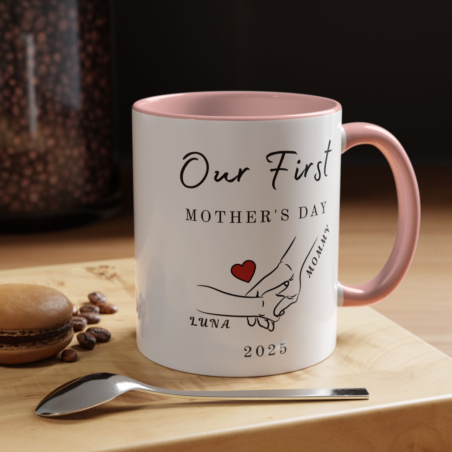 Personalized First Mother’s Day Mug – Custom Name Coffee Mug – Thoughtful Gift for New Moms