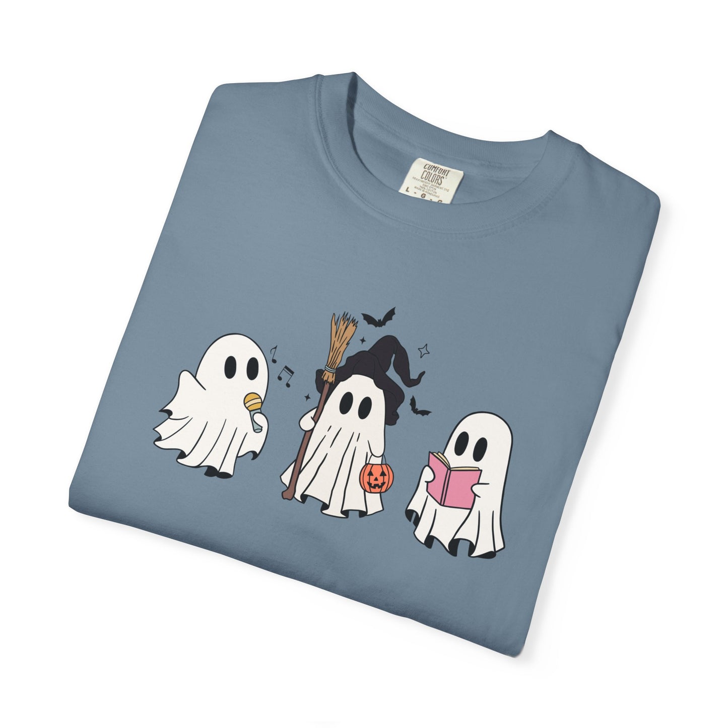 Cute Ghost Friends Halloween T-Shirt – Fun Cartoon Graphic Tee for Spooky Season