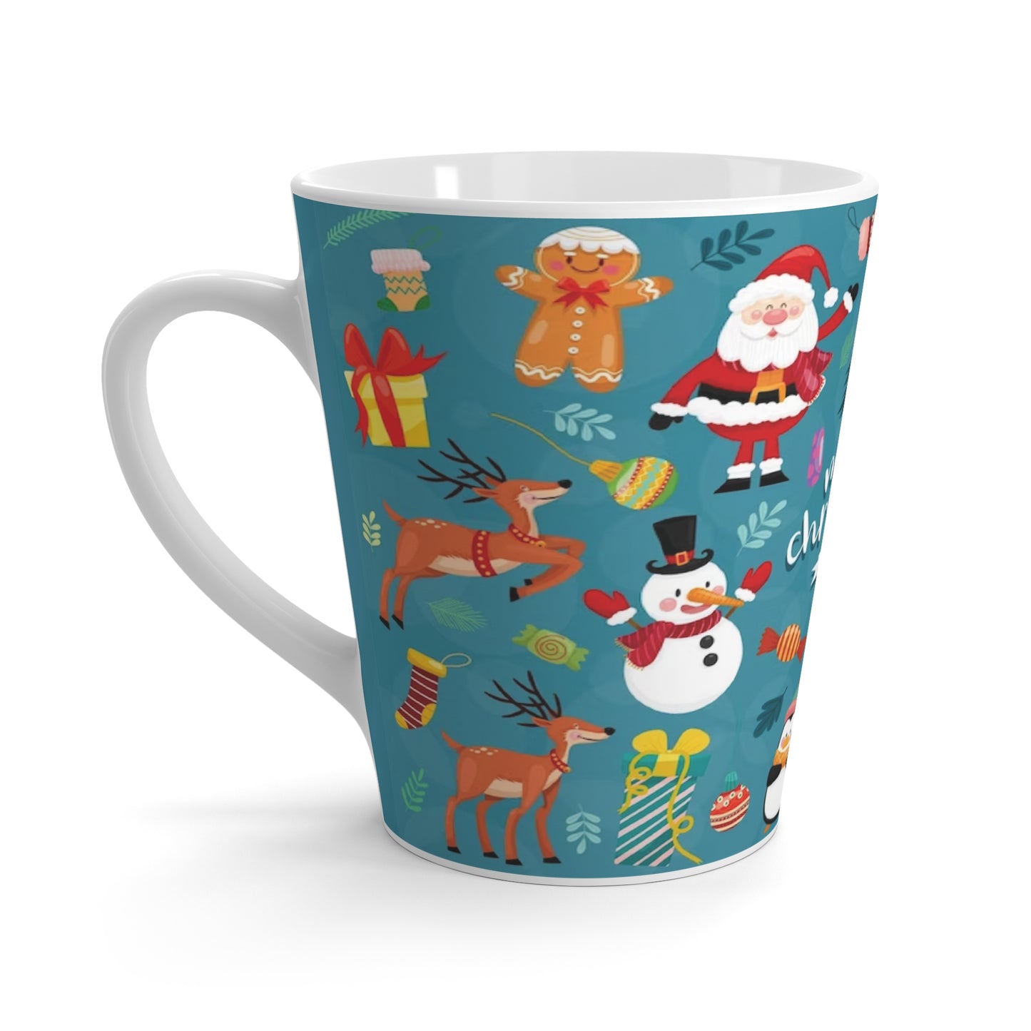 Christmas Latte Mug – 12oz Festive Ceramic Coffee Cup