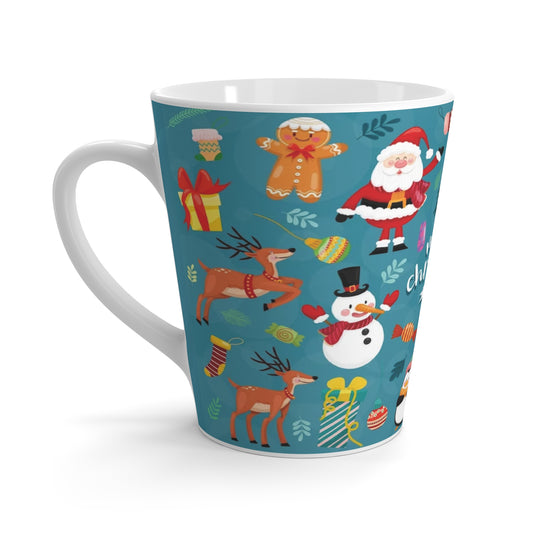 Christmas Latte Mug – 12oz Festive Ceramic Coffee Cup