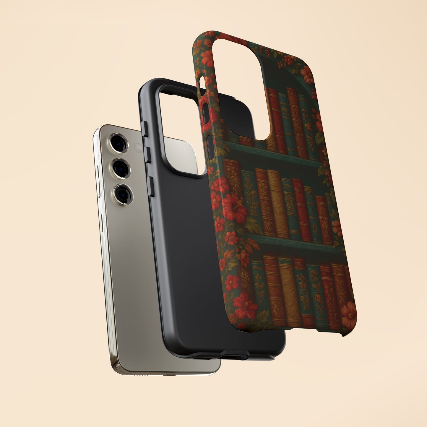Phone Case - Bookshelf Vintage Book Lover's iPhone & Samsung Cover