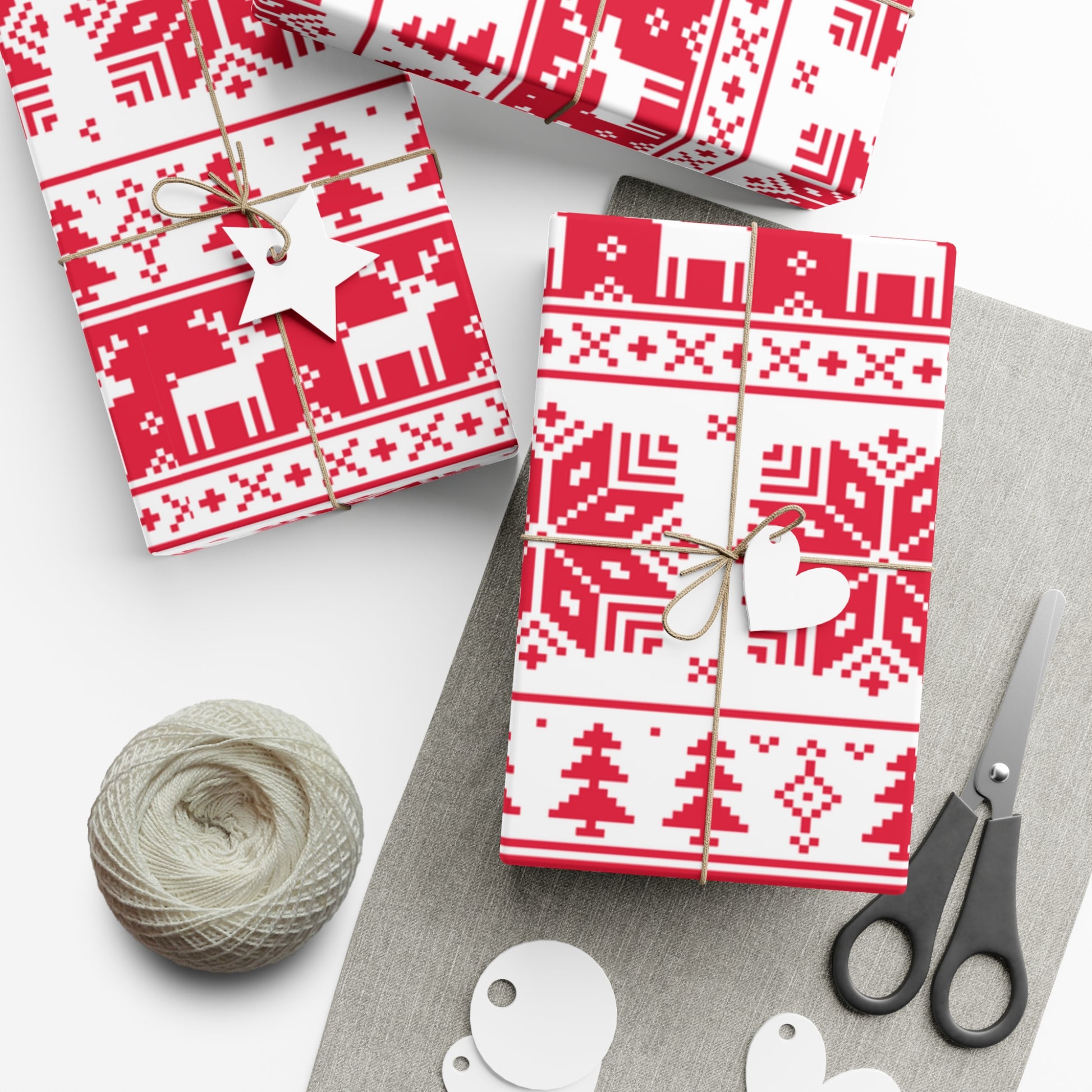 Red Christmas Gift Wrap Papers