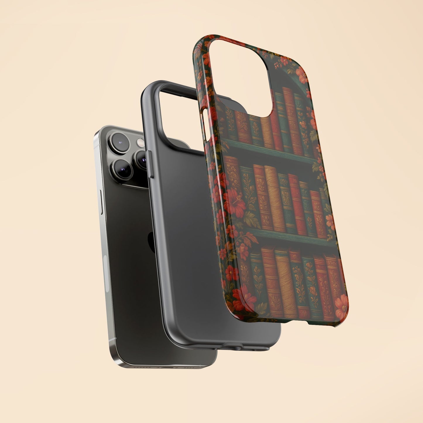 Phone Case - Bookshelf Vintage Book Lover's iPhone & Samsung Cover