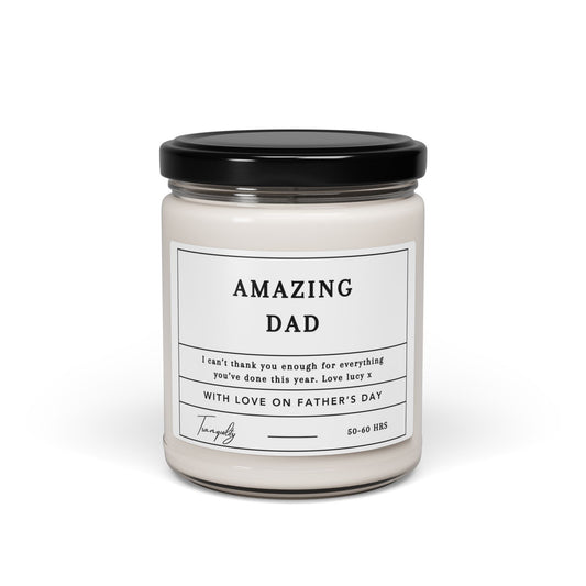 Amazing Dad 9oz Scented Soy Candle – Father’s Day Gift