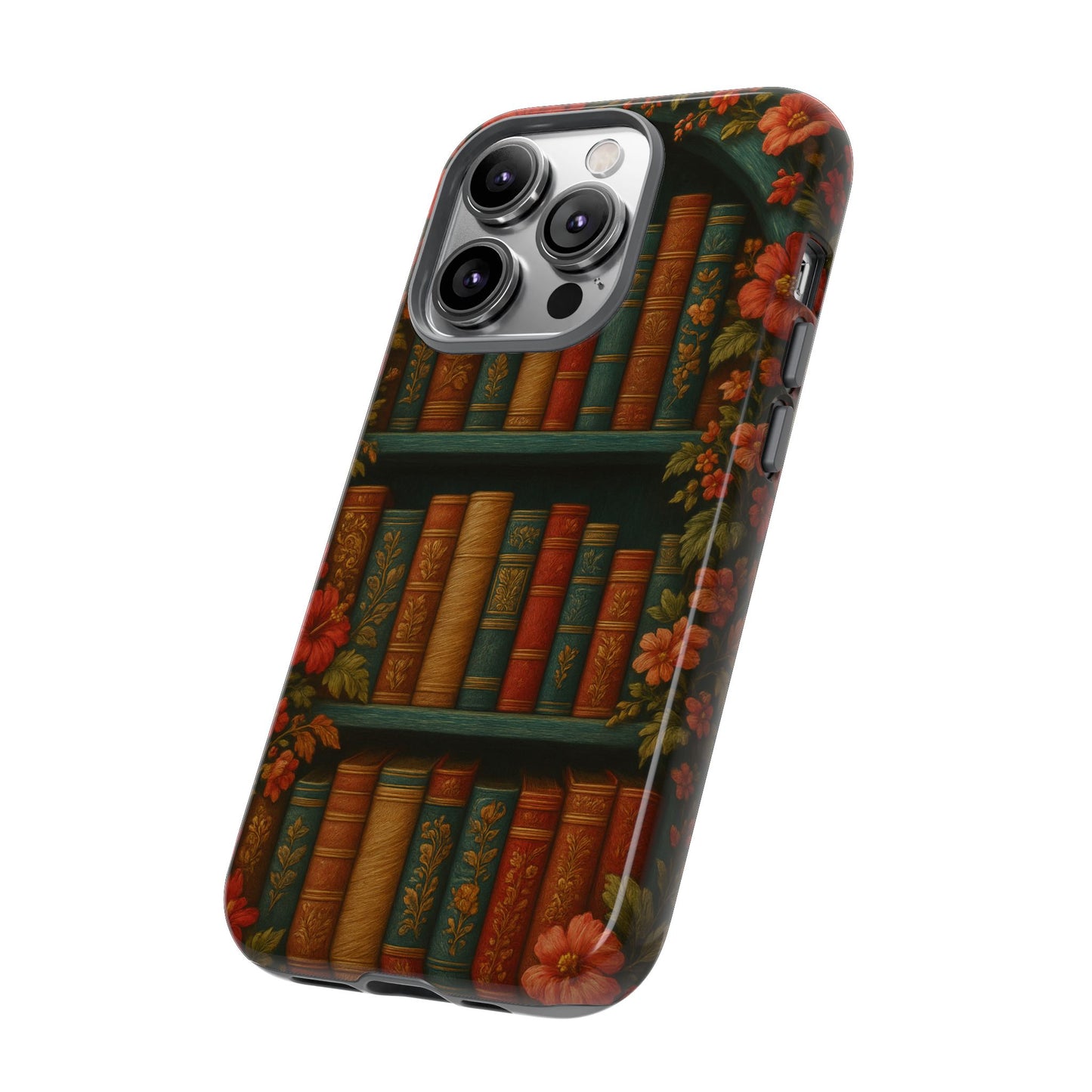 Phone Case - Bookshelf Vintage Book Lover's iPhone & Samsung Cover