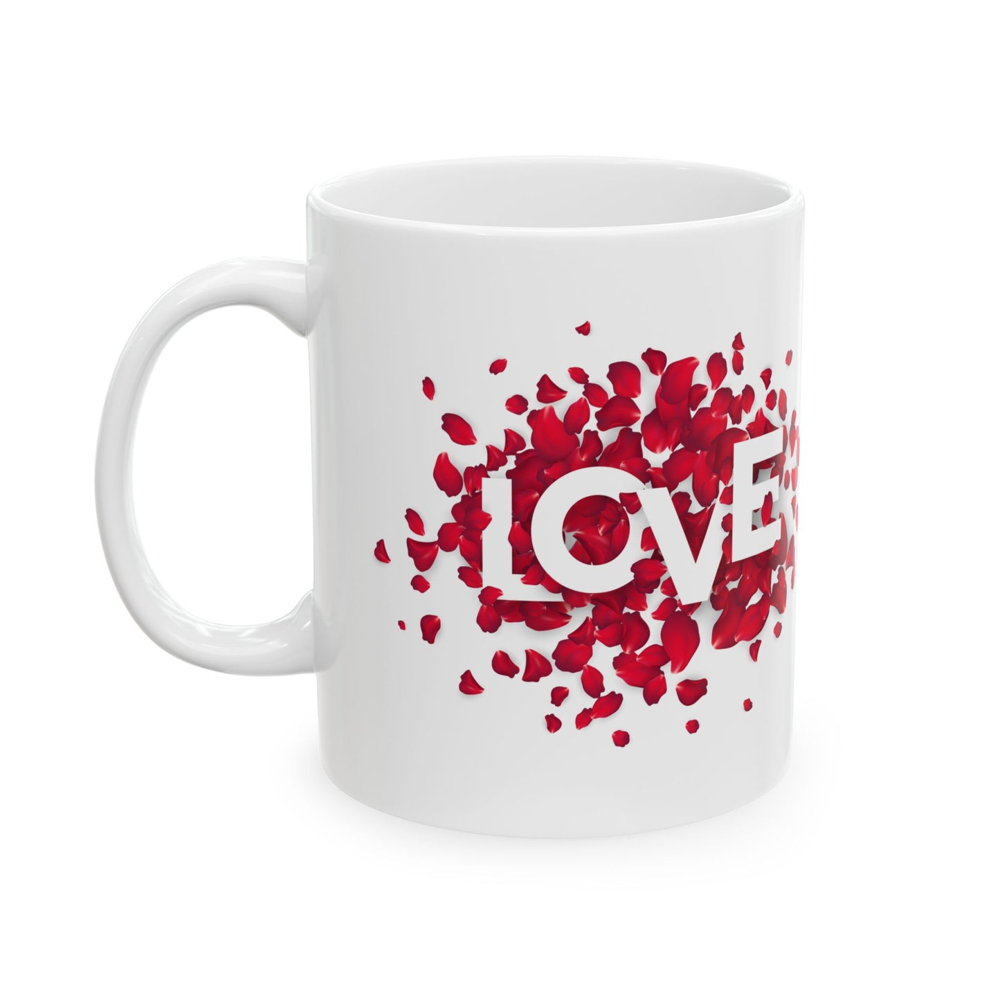 Love wih Flower Printed Ceramic Mugs, 11oz