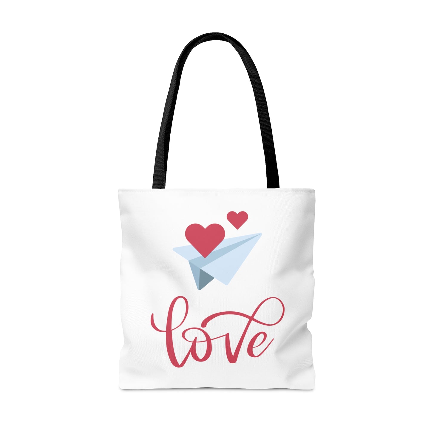 Elegent Love with Heart in the Air Printed Tote Bag, Valentine's Tote Bag
