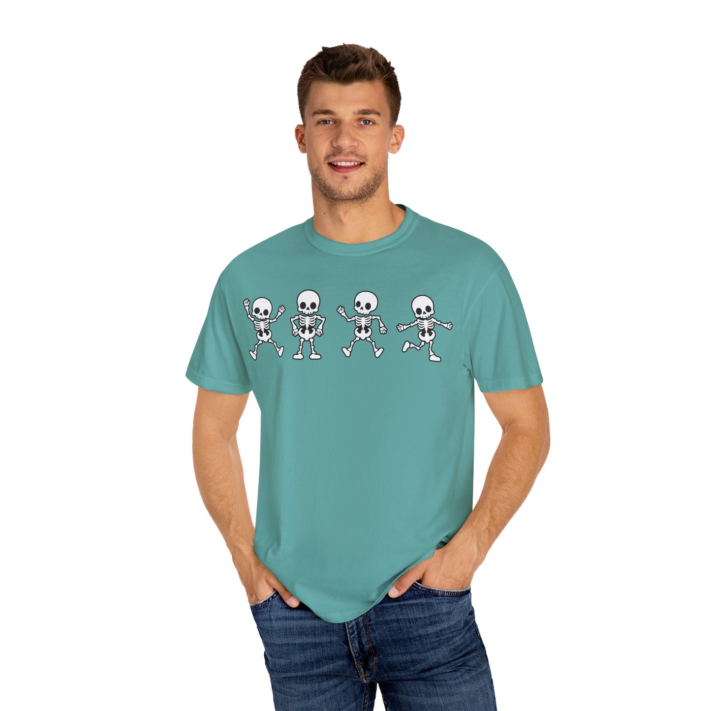 Dancing Skeletons Halloween T-Shirt – Fun Spooky Graphic Tee for Adults & Teens