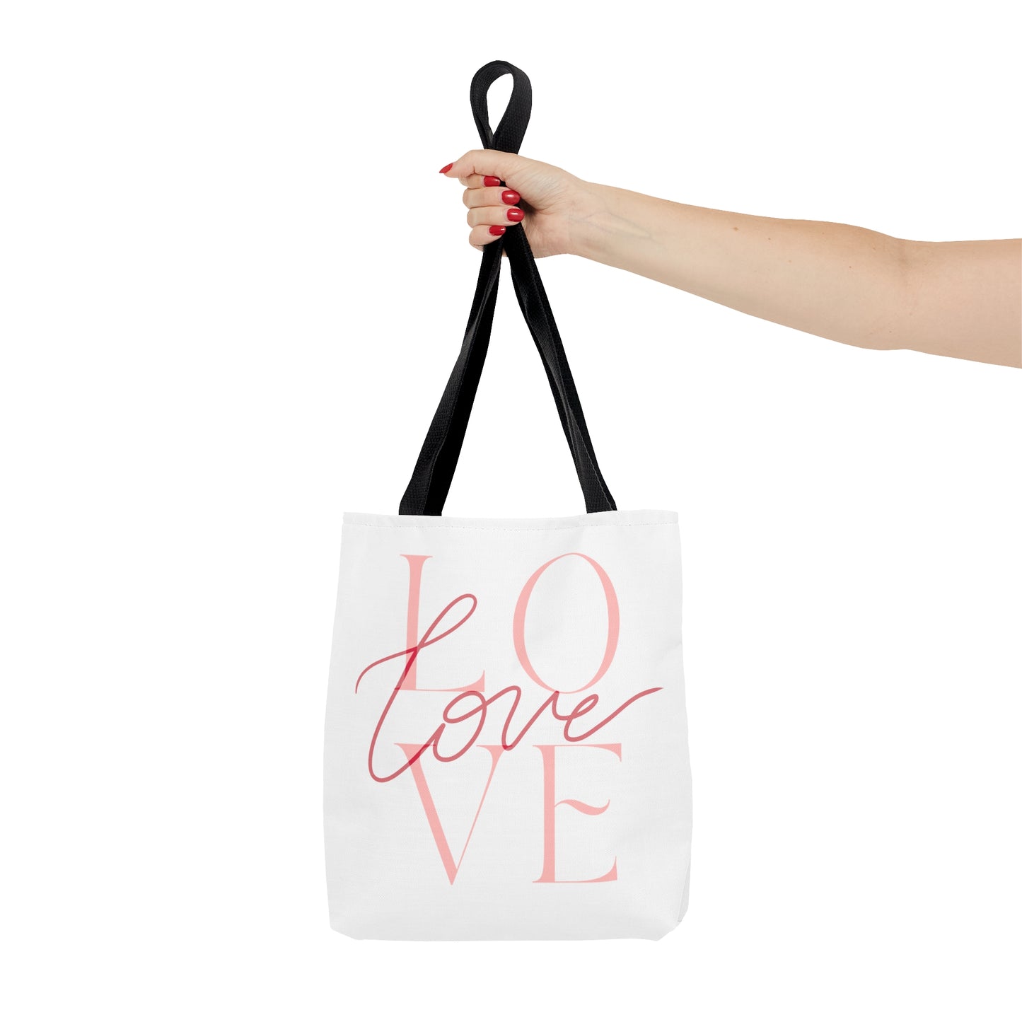 Valentine Tote Bags, I Love U with Small Heart Printed Tote Bag