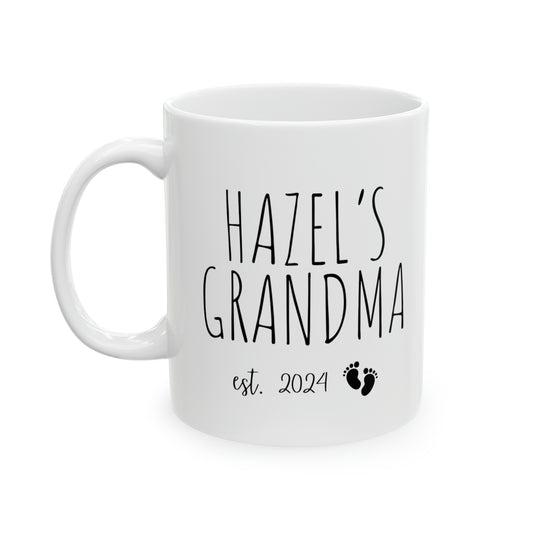 Grandma Birthday EST Printed Mug, Gift for Grand Mother