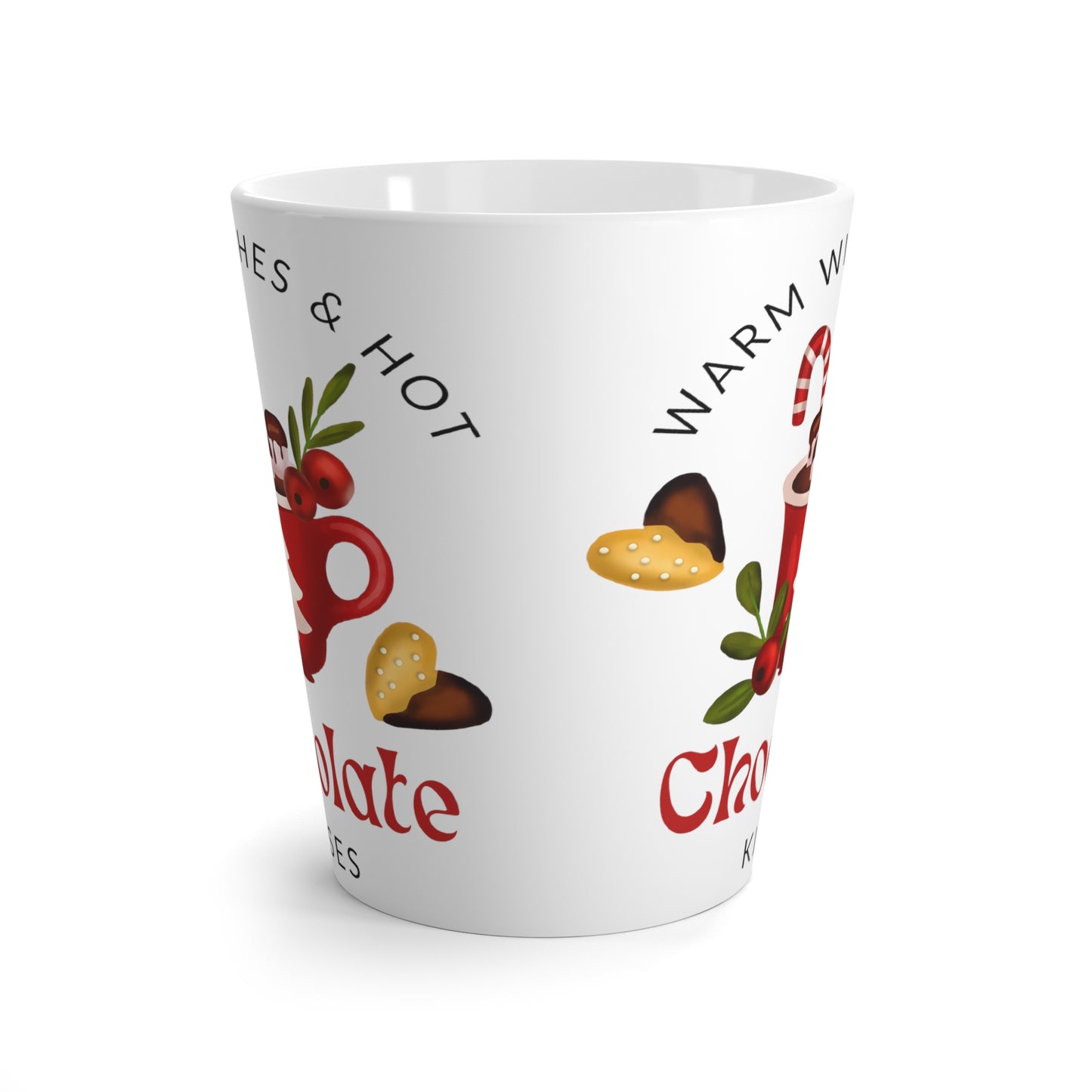 Warm Wishes for Christmas Printed Latte Mug, 12oz