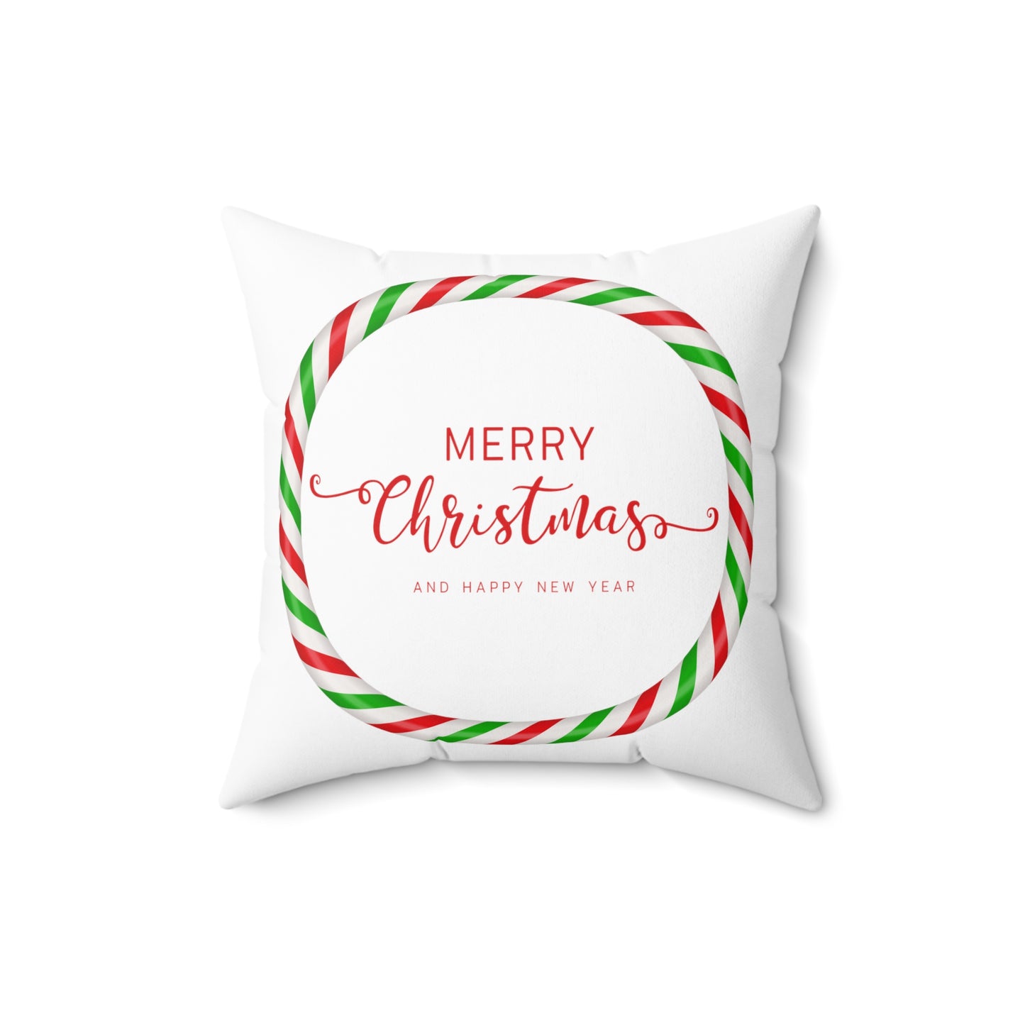 Merry Christmas and Happy New Year Printed Sqaure Pillow