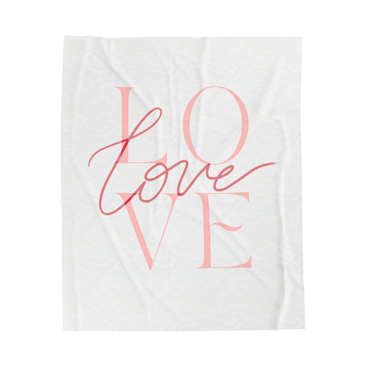 Love Printed Velveteen Plush Blanket for Valentine