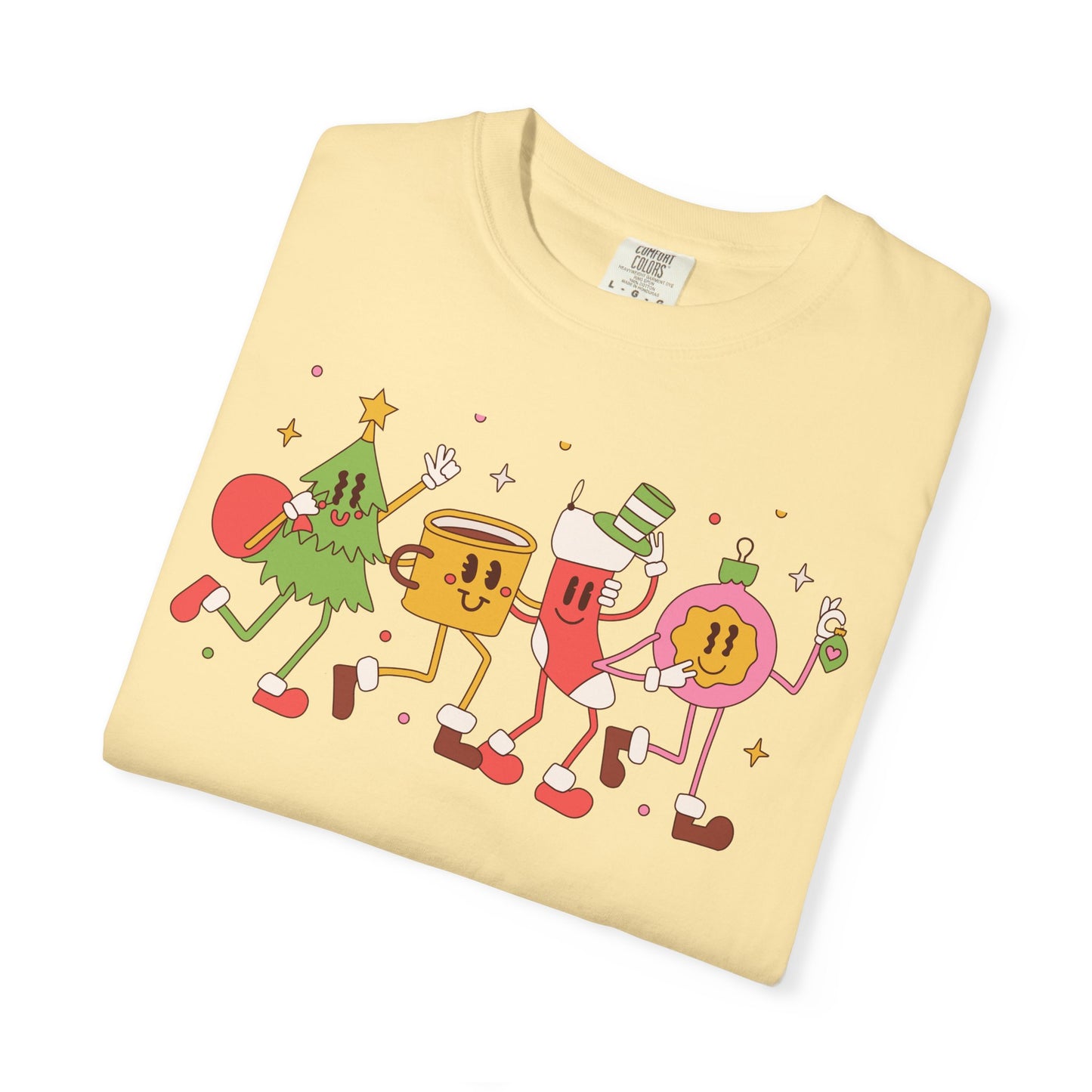Cute Christmas Party Characters T-Shirt – Fun Holiday Graphic Tee for Adults & Teens