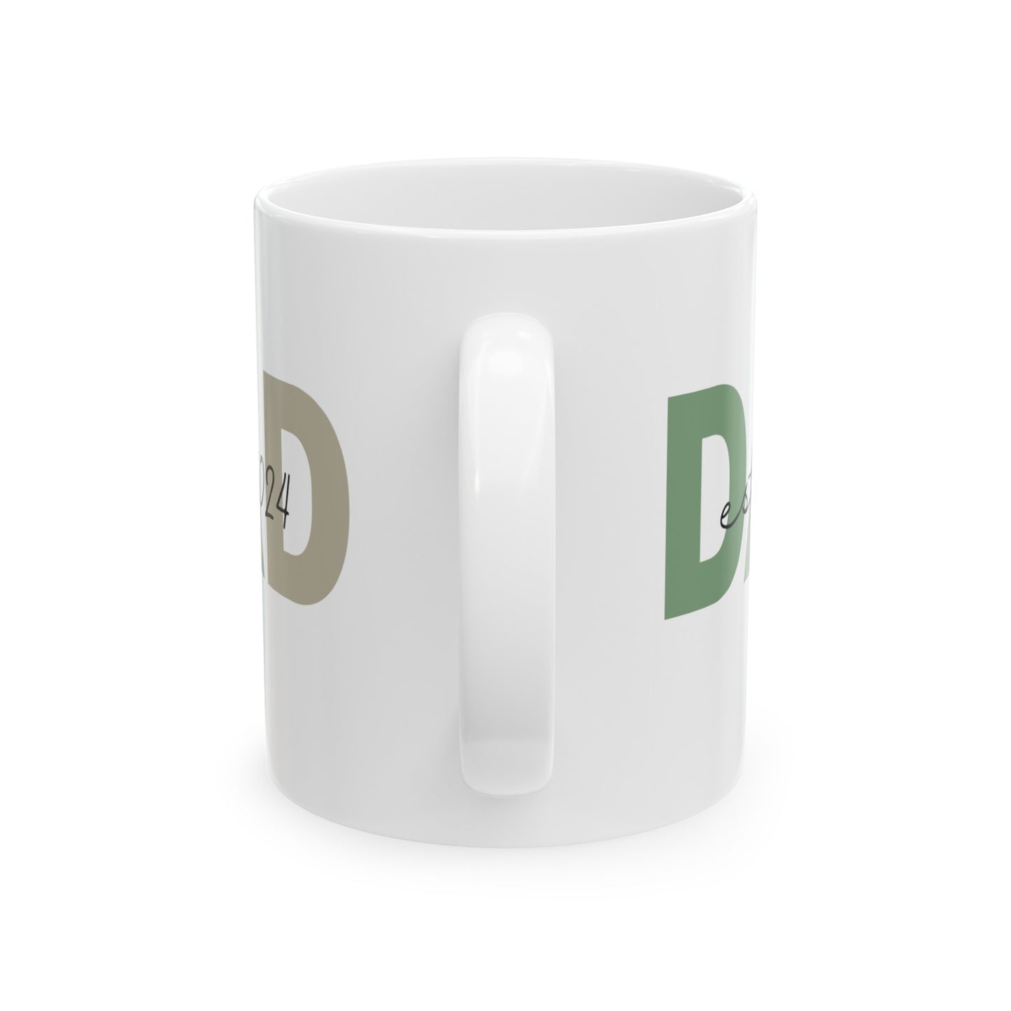 Dad Est Custom Birthday Mug, (11oz, 15oz), Dad Birthday Gift