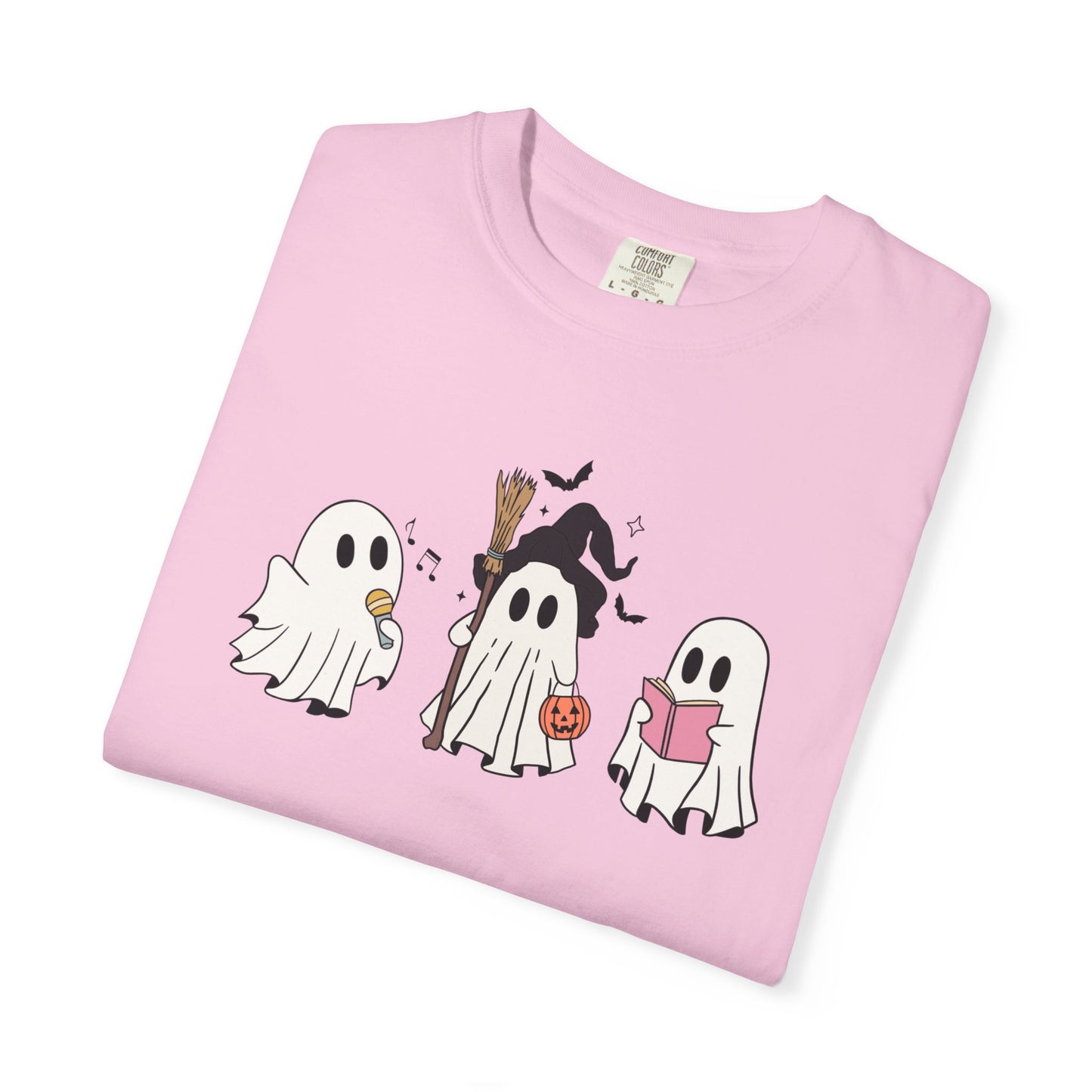 Cute Ghost Friends Halloween T-Shirt – Fun Cartoon Graphic Tee for Spooky Season