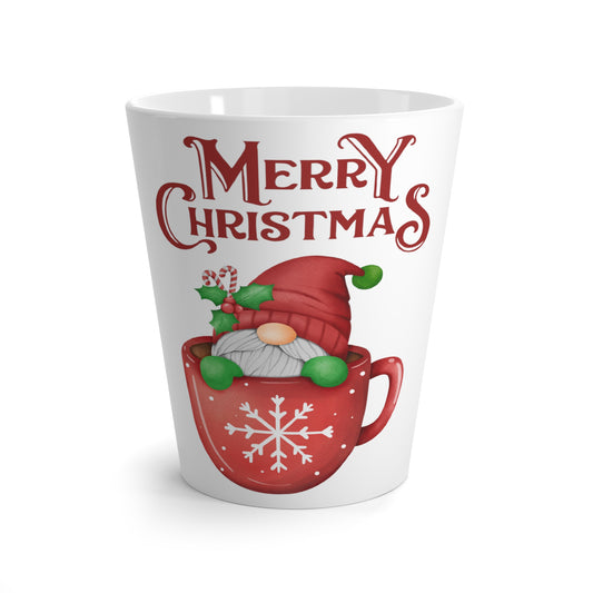Merry Christmas with Santa Printed Latte Mugs, 12oz