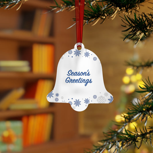 Season's Greetings Metal Ornaments for Festivals