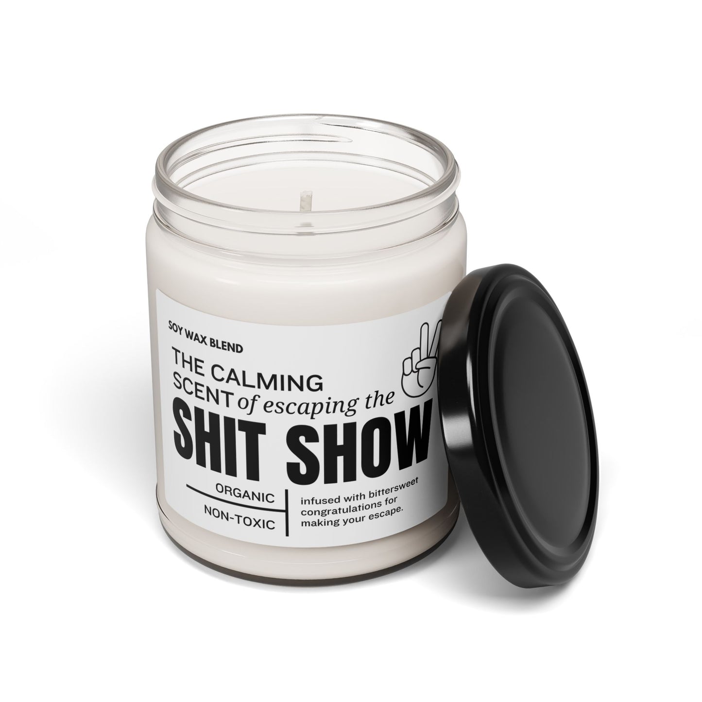 Escaping the Shit Show Scented Soy Candle, 9oz – Funny Relaxation Gift for Stress Relief or New Beginnings