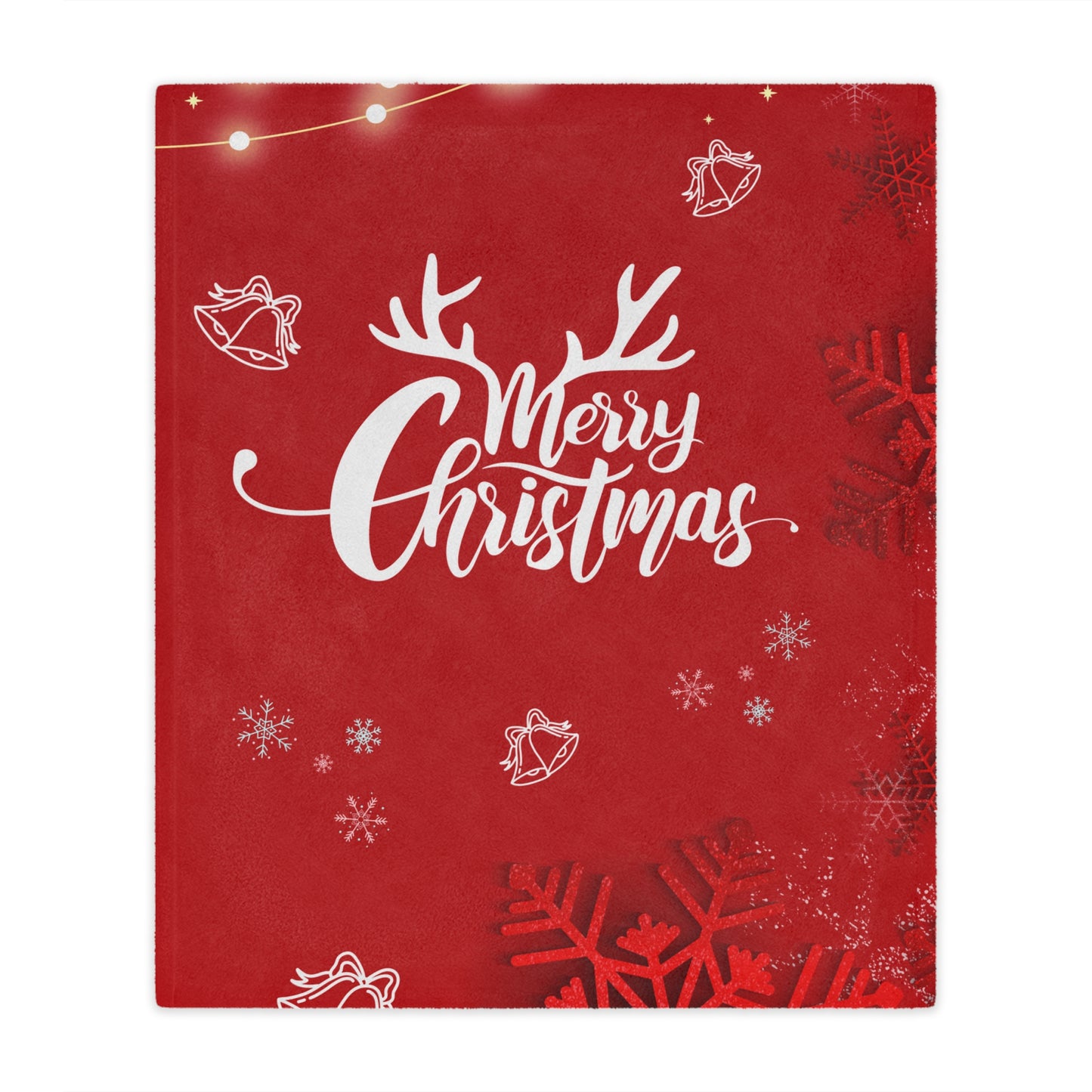 Merry Christmas in Red Printed Minky Blanket