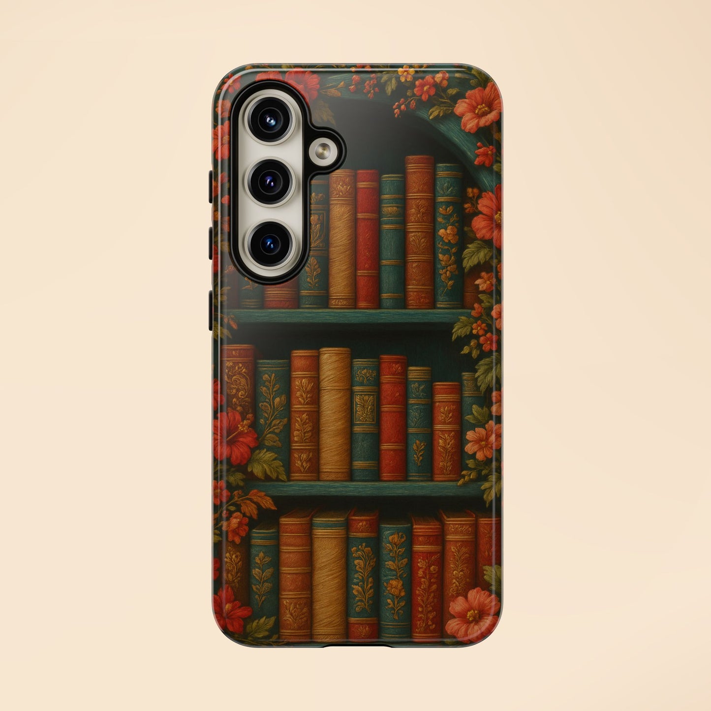 Phone Case - Bookshelf Vintage Book Lover's iPhone & Samsung Cover