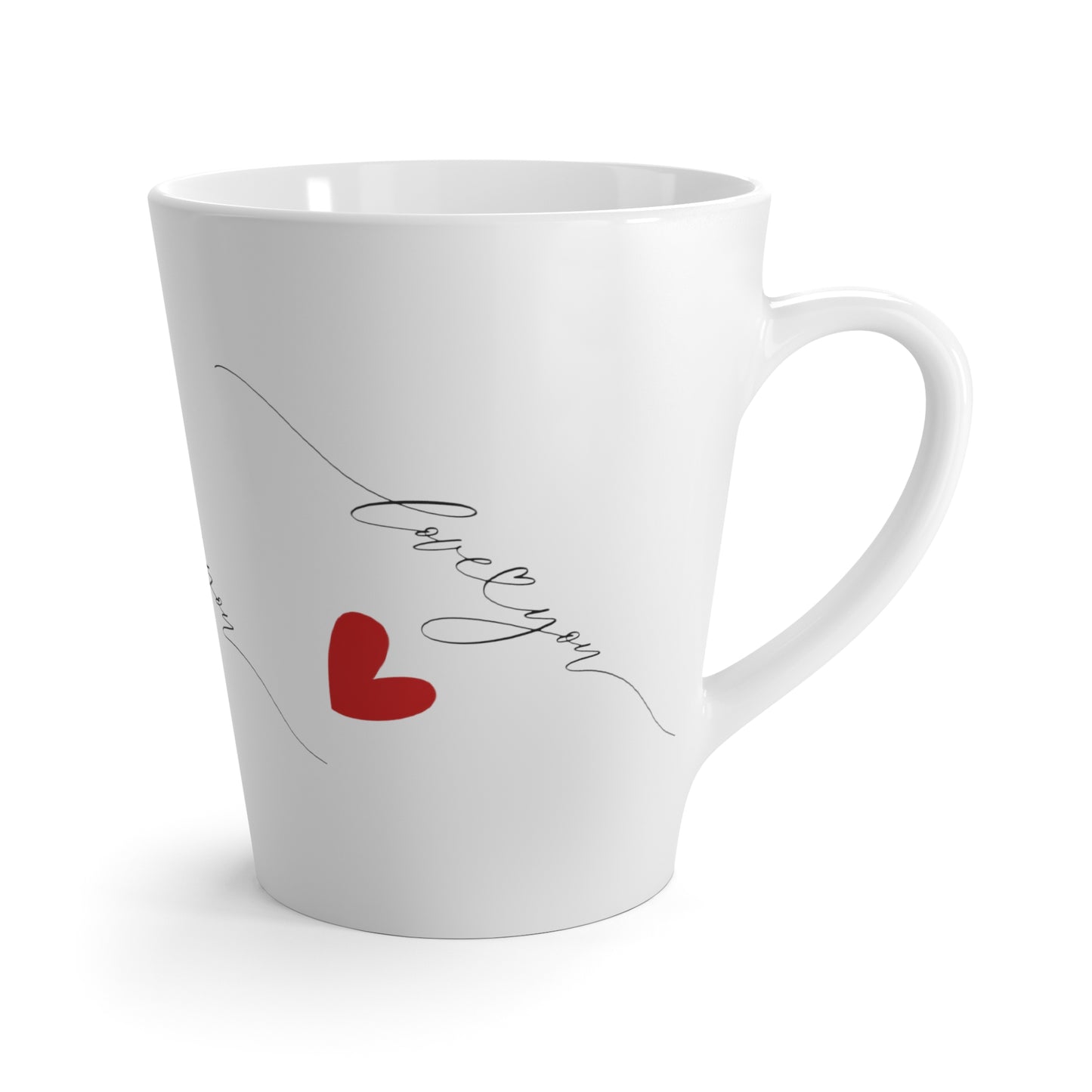 Valentine's Latte Mugs, Love You Printed Latte Mugs for Her