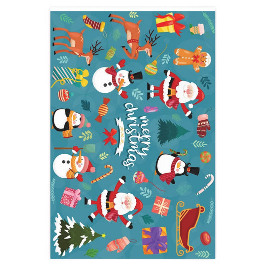 Christmas Gift Wrapping Paper, Four Designs