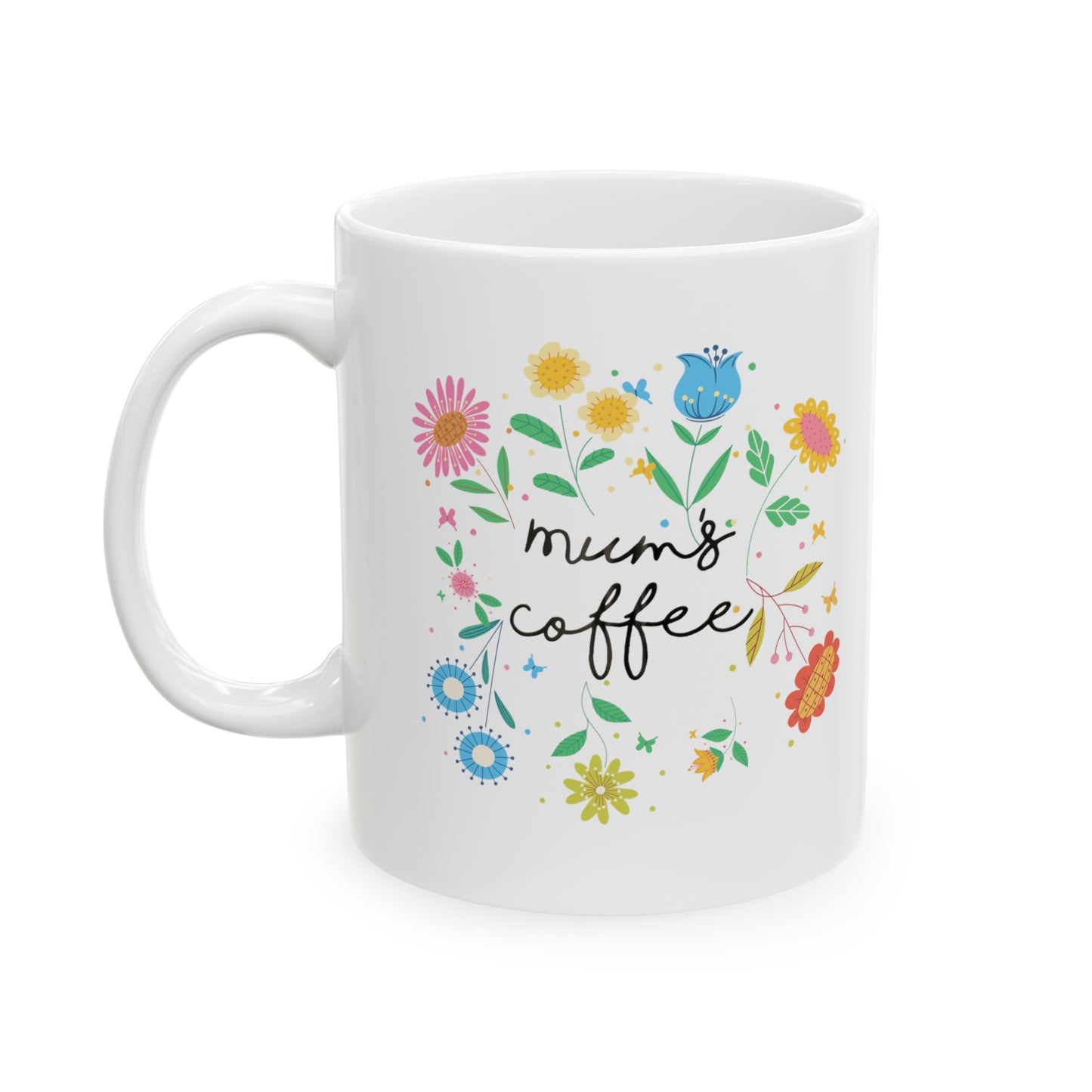 Mums Coffee Flower Mug, Mother's Day Gift