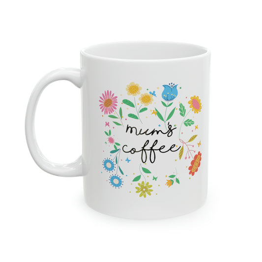 Mums Coffee Flower Mug, Mother's Day Gift
